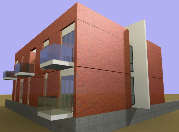 facciata posteriore - laterale residenze